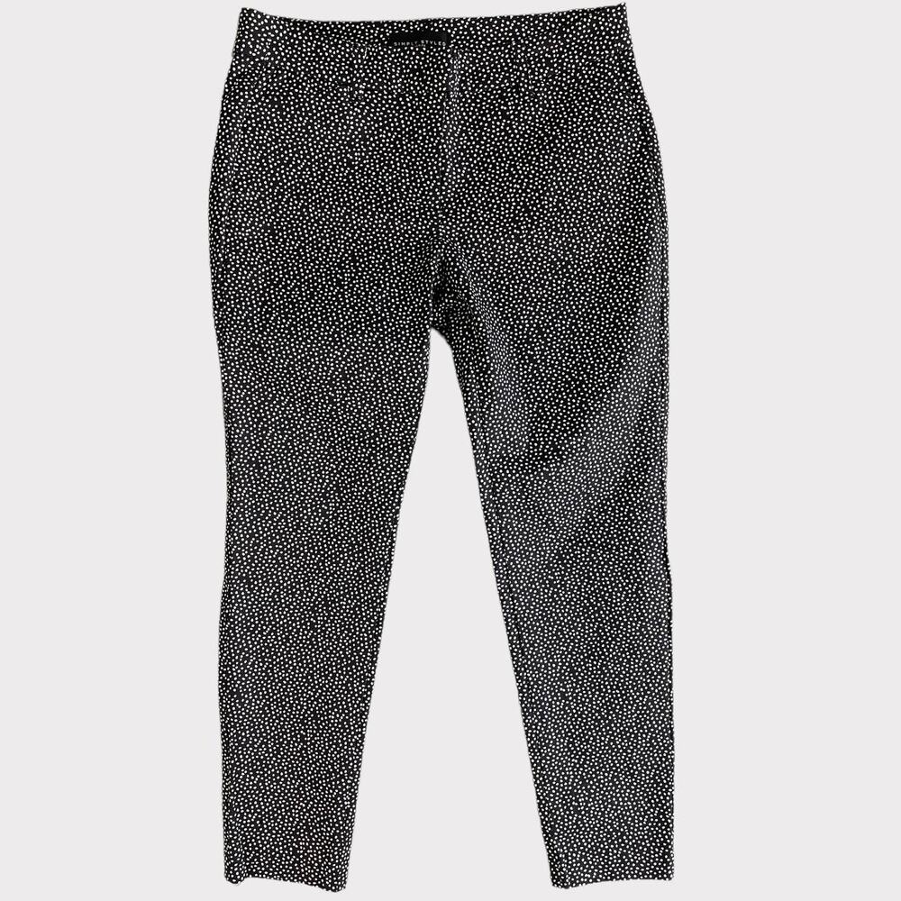 Simply Styled Petite Back White Dotted Ankle Pants Size 4P